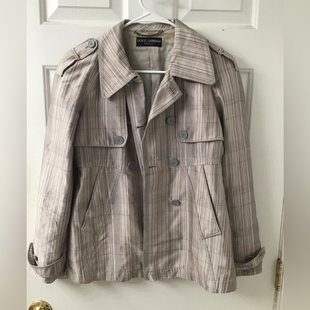 DOLCE & GABBANA JACKET BLAZER SZ 42 NEEDS REPAIRS I SIDE UNDER ARMS HAS SPOT DIY